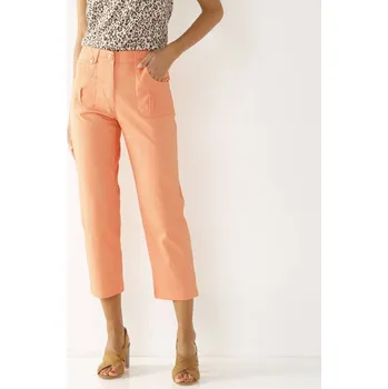 Dámské kalhoty Strečové 7/8 kalhoty meruňková 38