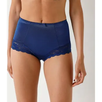 Dámská móda Sada 2 stahujících kalhotek Avila zn. Confidence Lingerie® ze saténového úpletu s krajkou nám. modrá+červená 38/40