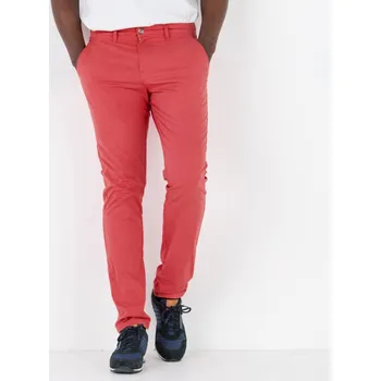 Dámské kalhoty Chino kalhoty ze strečového kepru, střih s tvarovaným pasem, speciálně pro plnější postavu korálová 46