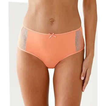 Dámské spodní prádlo Sada 2 kalhotek maxi z mikrovlákna a tylu meruňková 42/44