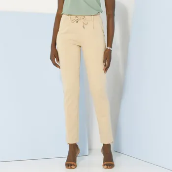 Dámské kalhoty Chino kalhoty z úpletu Milano písková 42
