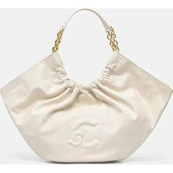 Kabelka Kožená kabelka Coccinelle SMASH E1.U5F.11.02.01 béžová 01X, vel. ONE SIZE