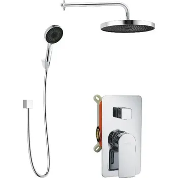 Sprchový set kielle Vega - Sprchový set s baterií pod omítku, pro 2 spotřebiče, s příslušenstvím a tělesem, chrom 20618SP40