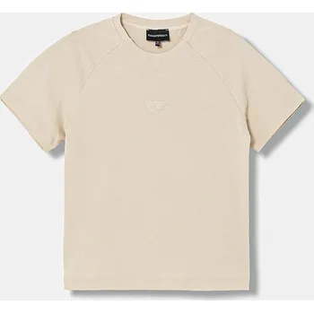Chlapecké tričko Dětské bavlněné tričko Emporio Armani EB000943.AF13715 béžová 80X, vel. 164
