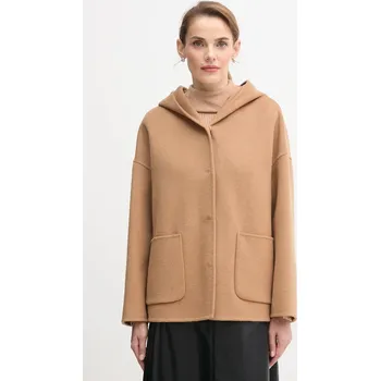 Dámský kabát Kabát s příměsí vlny United Colors of Benetton 28F7DN08M hnědá 82X, vel. S