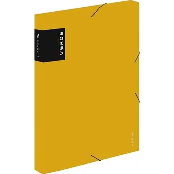 Box na spisy s gumičkou Verde - A4, hořčic., 3 cm