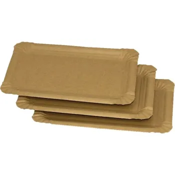 Jednorázové nádobí ECOFOL Hnědý papírový tácek EKO 16x23 cm č. 5 kraft