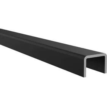 Zábradlí Hahn Steel Madlo držák skla délky 6000mm - hliník, Satin-ELOX, černá