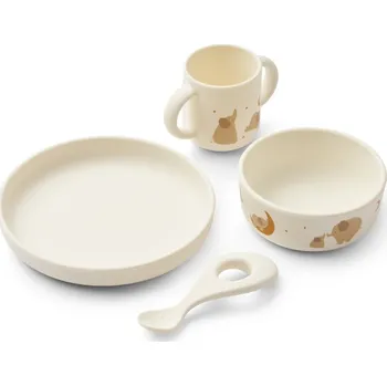 Jídelní set LIEWOOD Vivi Silikonový jídelní set Elephant/Creme de la creme