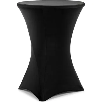 PartyDeco Elastický ubrus černý, 80 x 110 cm