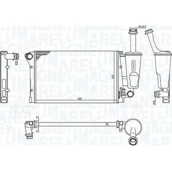 Motor automobilu Chladič, chlazení motoru MAGNETI MARELLI 350213381000