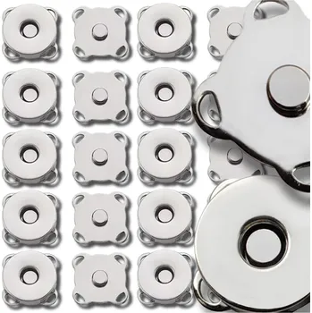 Knoflík Camerazar Magnetické kovové knoflíky 10 ks stříbrné