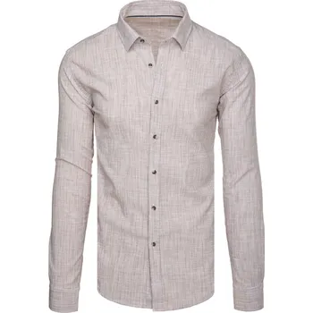 Pánská košile Pánská košile s dlouhým rukávem DStreet krémová | tmavě červená 3355173