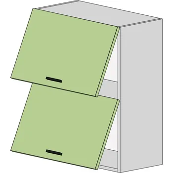 Kuchyňská skříňka Slevadoma Horní skříňka T-60-VO | CARLINA Barva dvířek: dub tacho, Barva korpusu: dub truffle