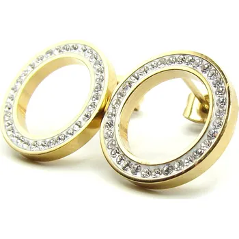 Náušnice RajSperku Náušnice KROUŽKY GOLD z Chirurgické oceli dárkové balení zdarma