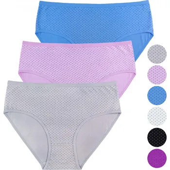 Kalhotky FANNIFEN Dámské klasické kalhotky PE1013 - 3 kusy v balení Velikost: 2XL