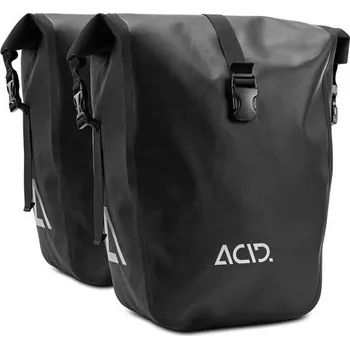 brašna na kolo Tašky boční ACID Traveler Pure 20 black na zadní nosič (2kusy)
