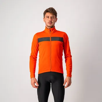 Cyklistická bunda bunda Castelli Raddoppia 3 Jacket Fiery Red XL