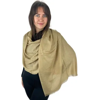 Šátek Dámský šátek 90 x 175 cm Jemný vzor 23-10 - zlatý