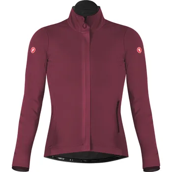 Cyklistická bunda dámská bunda Castelli Alpha 150 W Jacket Deep Bordeaux/Brilliant Pink L
