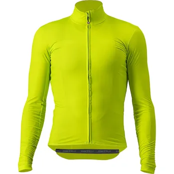 cyklistický dres dres s dlouhým rukávem Castelli Pro Thermal Mid LS Jersey Electric Lime L