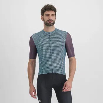cyklistický dres dres Sportful Checkmate Jersey Huckleberry Blue Radiance S