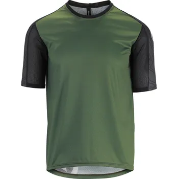 cyklistický dres volný dres ASSOS TRAIL SS Jersey Mugo Green XL