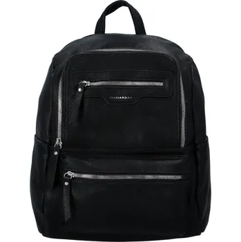 Městský batoh Módní dámský koženkový batůžek Sirina, černá