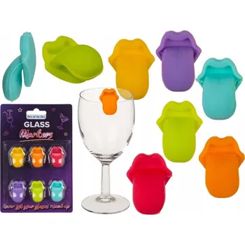 Sklenice ZNAČKY na NÁPOJE Skleniček Sklenic 6 ks/sada