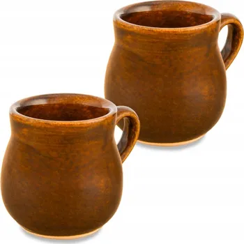 Hrnky na svařené víno, kameninové hrnky s uchem 250 ml, sada 2 ks