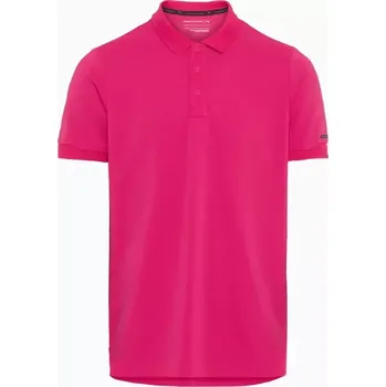 Pánské tričko PORSCHE DESIGN Men's Polo Shirt Polokošile tričko s límečkem a knoflíčky granátová růže (Sportovní polokošile s faktorem 30+ UV ochranou. Univerzální jako klasické polo triko. Rychleschnoucí a chladivé jako funkční košile.)