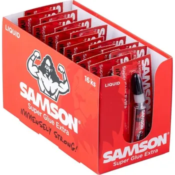 Průmyslové lepidlo SAMSON sekundové lepidlo Super Glue Extra 3 g, box 16 ks