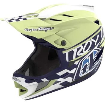 Cyklistická přilba Troy Lee Designs Integrální helma Troy Lee Designs D4 POLYACRYLITE FIFTY-50 NAVY / GLO YELLOW 2025 - XS ( 54-55cm)