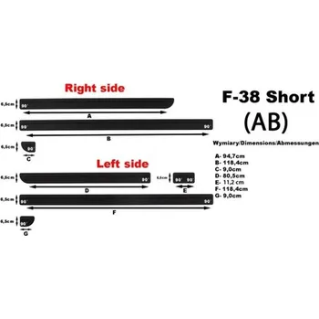 Lišta karosérie Lišty dveří VW Transporter T6, 2015 ->, 5 dveří Short, F38AB