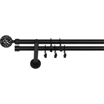 Dekodum Dvouřadá Garnýž Azur 19 mm černá matná 120 cm