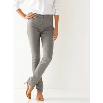 Tvarující kalhoty s 5 kapsami šedá 36