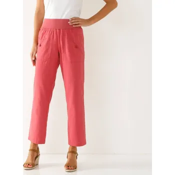 Dámské kalhoty Rovné 7/8 kalhoty malinová 54