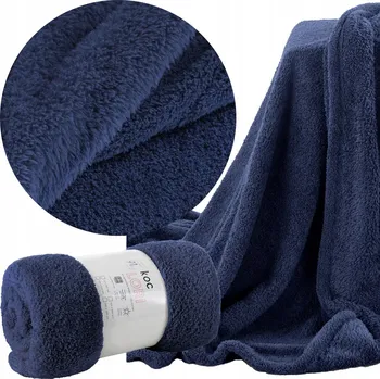 deka Deka 150x200 Mikrovlákno Beránek Měkká Nadýchaná Tmavě Modrá