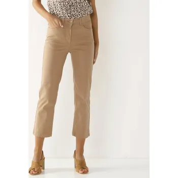 Dámské kalhoty Zeštíhlující 7/8 kalhoty hnědošedá 48