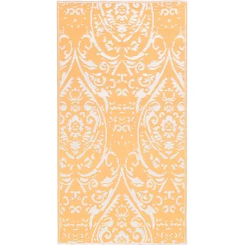 Koberec Koberec venkovní ARAKIL oranžovo-bílý 80 x 150 cm, žakárový