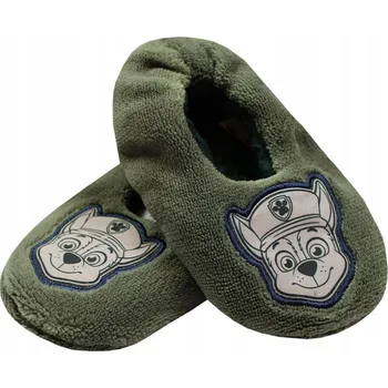 Chlapecké bačkory Tmavě zelené bačkory s protiskluzem Tlapková Patrola Velikost: 31-32