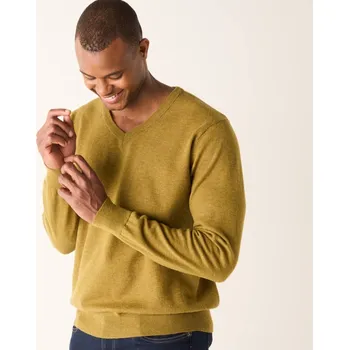 Pánské oblečení Pulovr s výstřihem do V, 80 % vlna, 20 % polyamid mechová 97/106 (L)