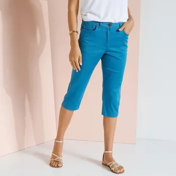 Dámské kalhoty Úzké 3/4 kalhoty modrá 42