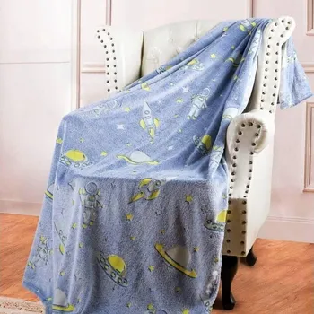 deka Svítící deka z mikrovlákna 100x160 cm Vesmír