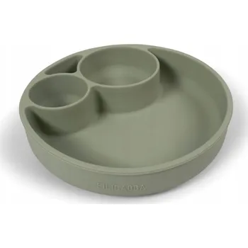 Talíř Filibabba Silikonový talíř s přihrádkami Zelený