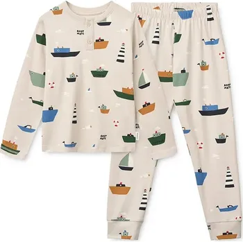Dámské pyžamo Dětské pyžamo Liewood Wilhelm Printed Pyjamas Set LW20674.PPY2 béžová 08X, vel. 110-116