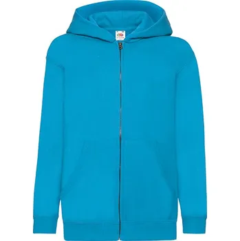Chlapecká mikina Fruit of the Loom Klasická dětská mikina s kapucí - klokanka Barva: Azure Blue, Velikost: 140 G_F401NK