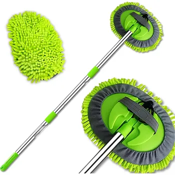 Čistič plastových dílů Camerazar Kartáč na mytí aut s teleskopickou rukojetí a otočnou mycí hlavou