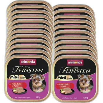 Krmivo pro psa ANIMONDA Vom Feinsten mini junior krůtí/telecí/jablko 24x100g