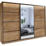 Šatní skříň Harazia 280 se zrcadlem dub…